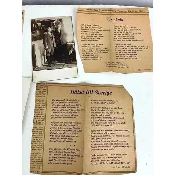 Lot of 9 Newspaper Clippings Old Letter Cabinet Card Oddities VTG - Picture 3 of 7